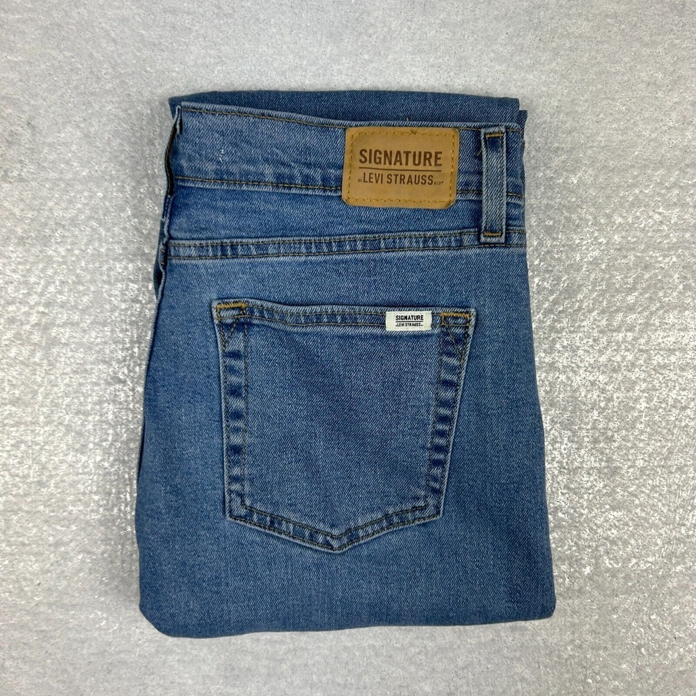 Levi's Jeans Womens 8 30x25 Signature Boyfriend Heritage Cropped High Rise Blue - Picture 4 of 15
